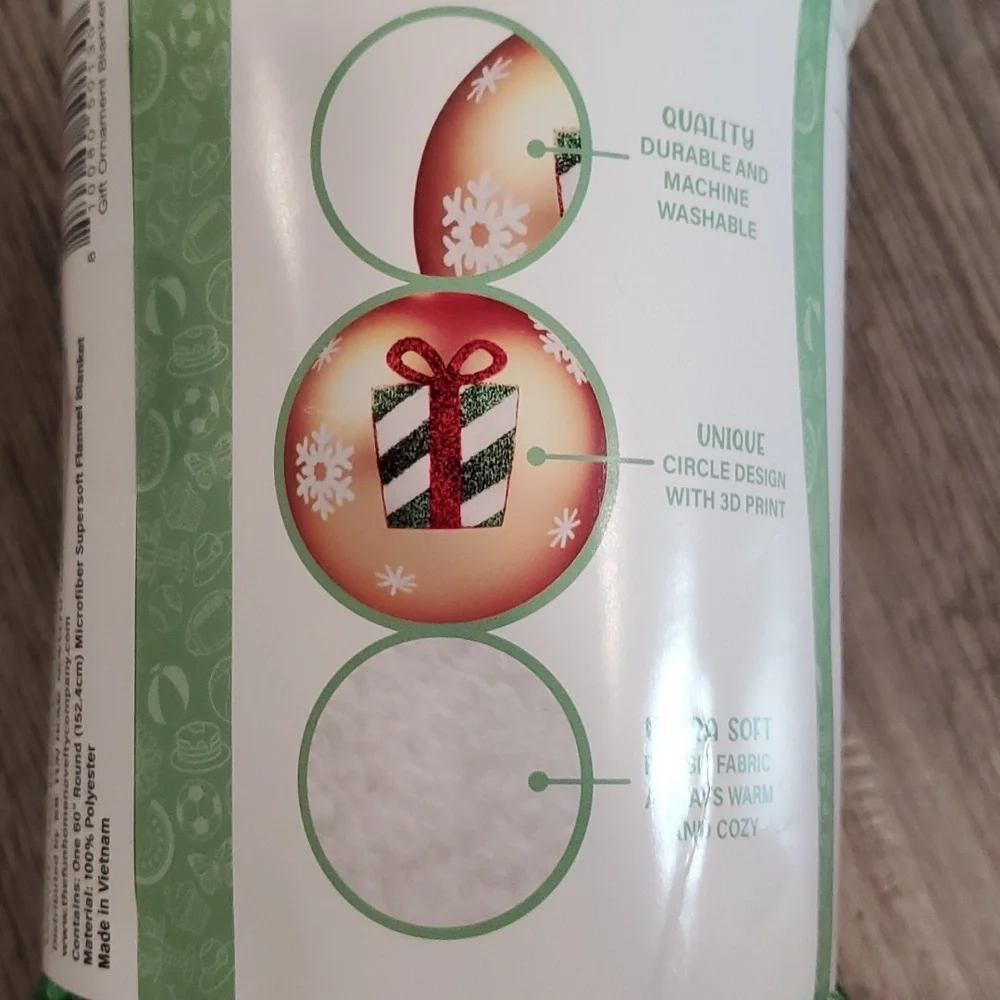 Christmas Ornament Circle SuperSoft Blanket